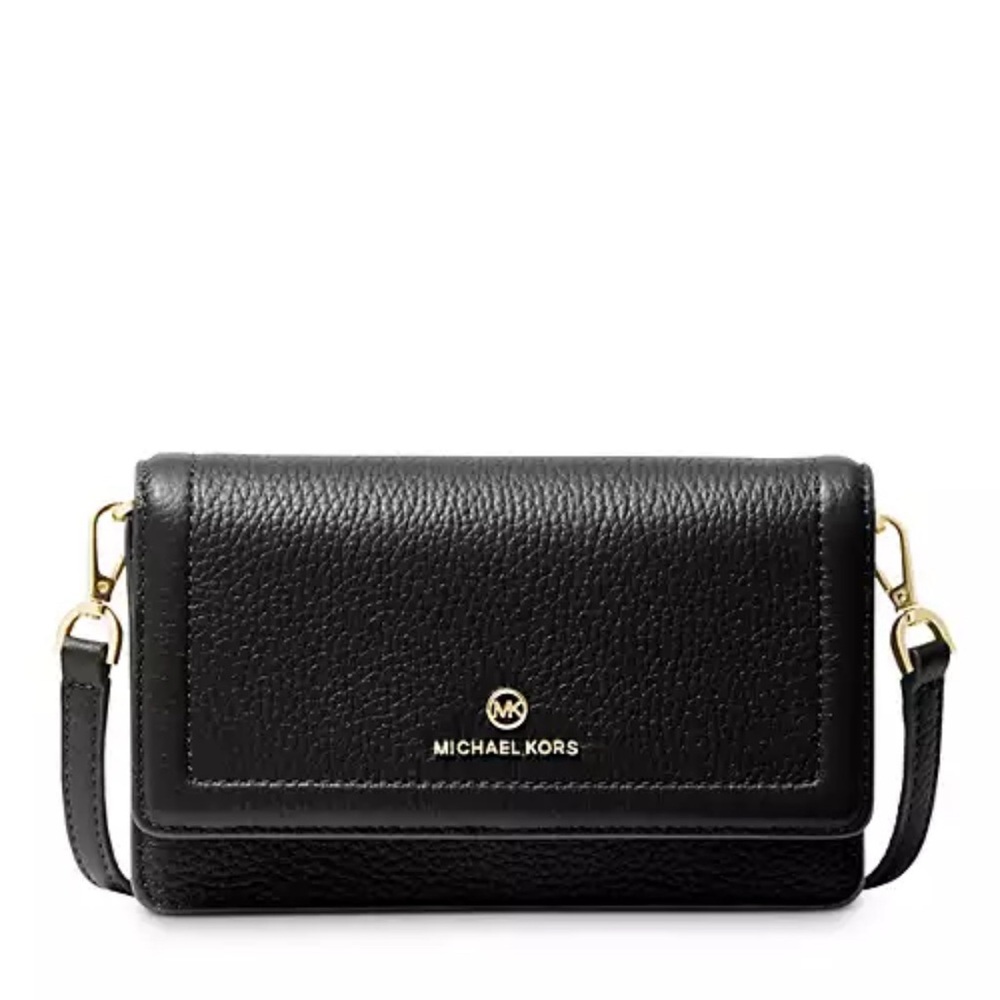 Michael Kors Jet Set Charm Small Phone Leather Crossbody Black AUTHENTIC NWT - Picture 9 of 11
